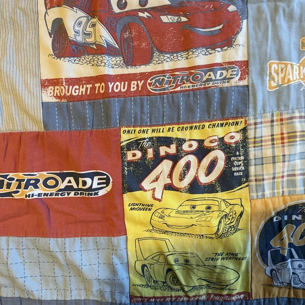 Vintage 2006 Pottery Barn Kids Disney Pixar Cars Quilt 50